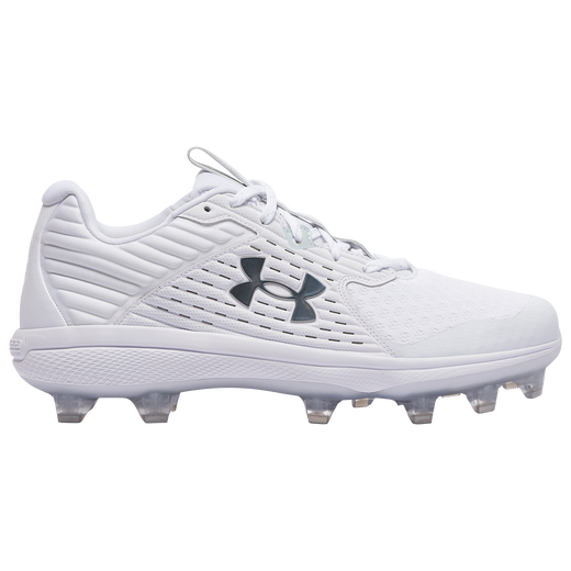 Chaussures de baseball moulées en TPU UA Yard Low pour hommes UnderArmour Blanc 3025591-100