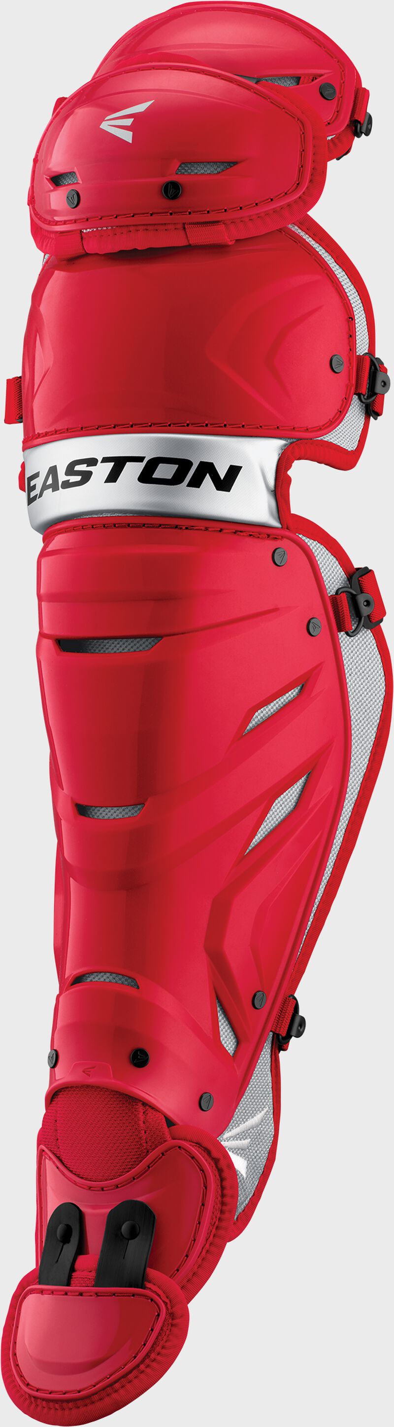 Easton Pro X Adult Leg Guard Rouge/Argenté