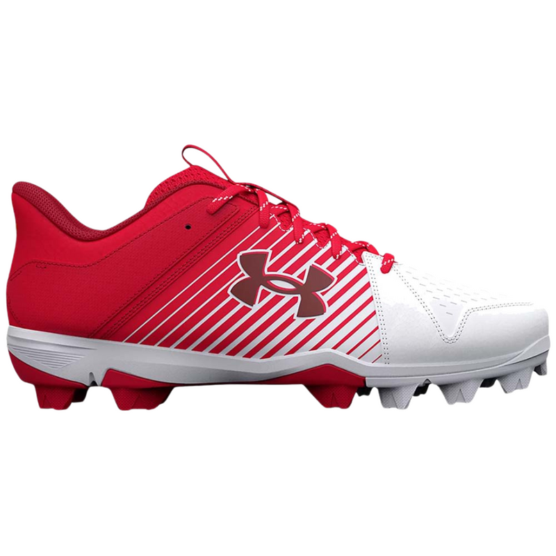 Crampons de baseball UnderArmour UA Leadoff Low RM pour hommes - Rouge 3025589-600