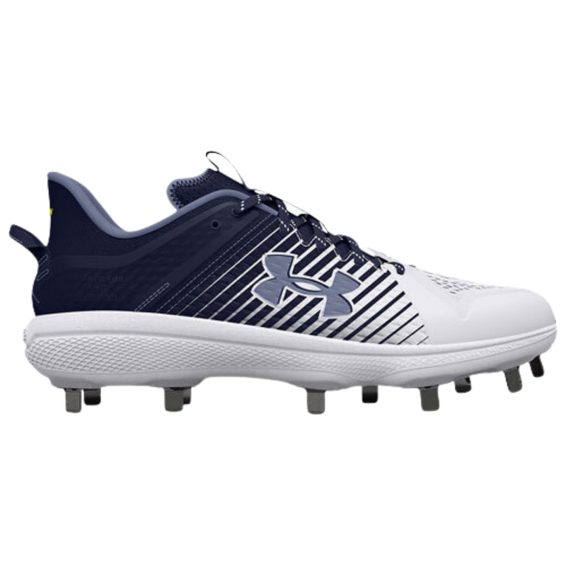 Crampons de baseball UA Yard Low Metal pour hommes UnderArmour Navy 3025592-401