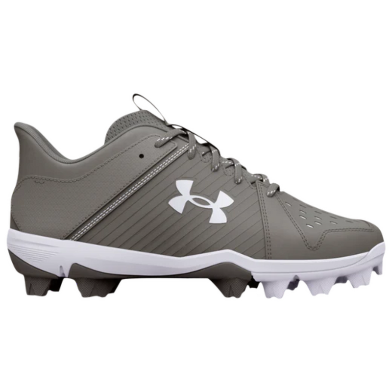 Crampons de baseball junior UnderArmour UA Leadoff Low RM pour garçons - Gris 3025600-102