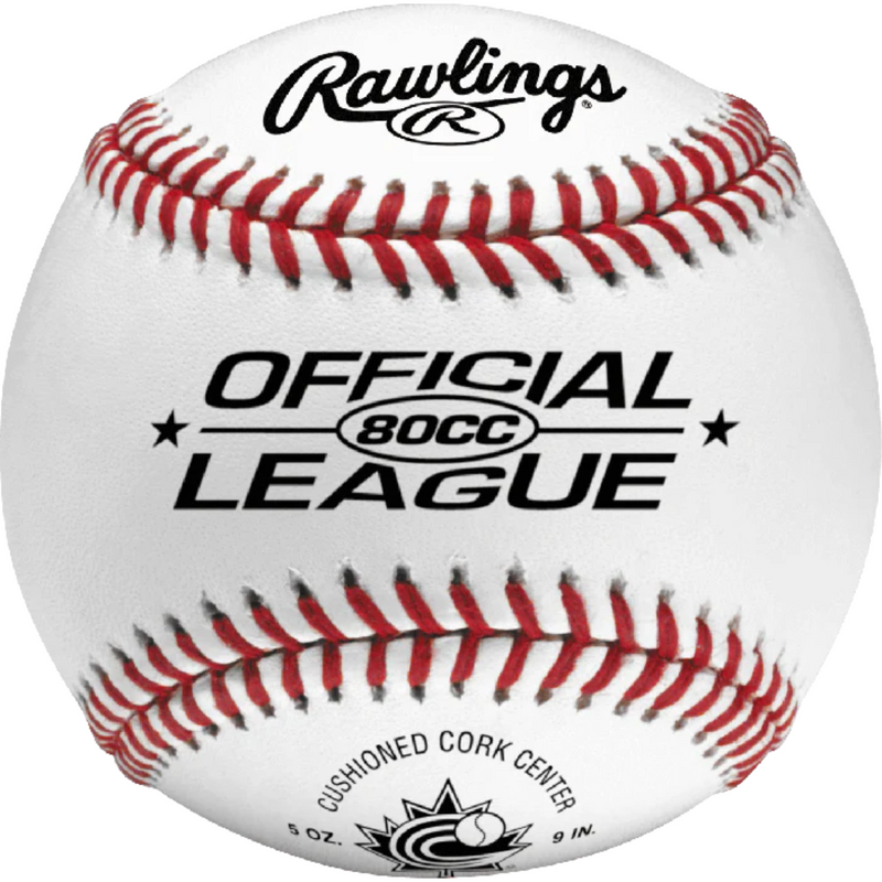 Balles de baseball Rawlings 16U - 9'' - 80CC - CHACUNE