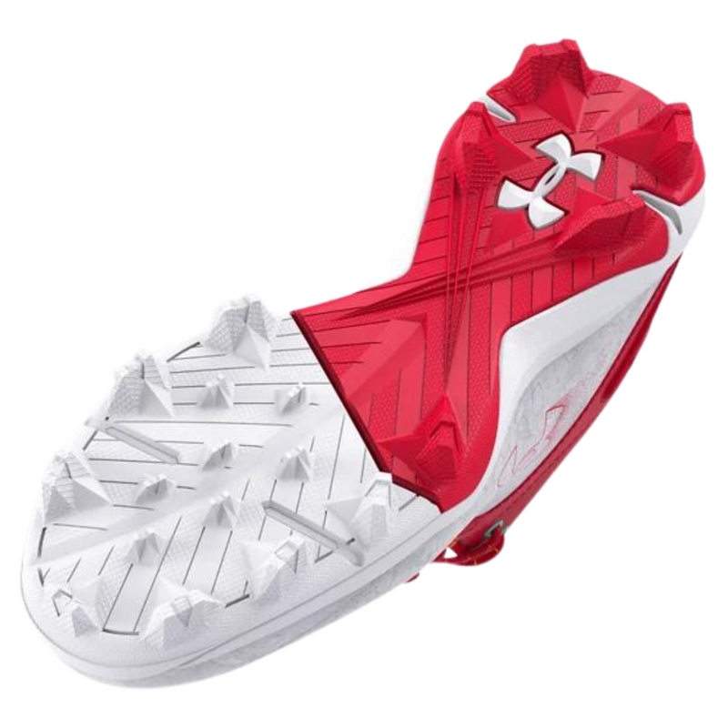 UnderArmour Youth UA Harper 8 Mid RM Cleats Red 3026597-600