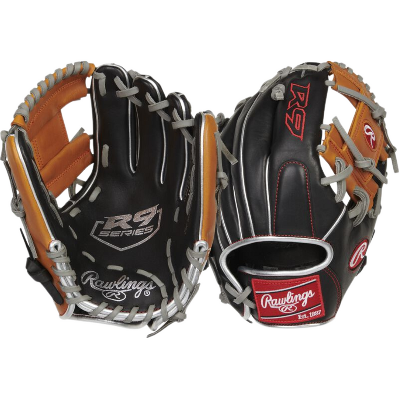 Gant de baseball Rawlings R9 Baseball Contour Series 11 1/4" R91125U-2BT