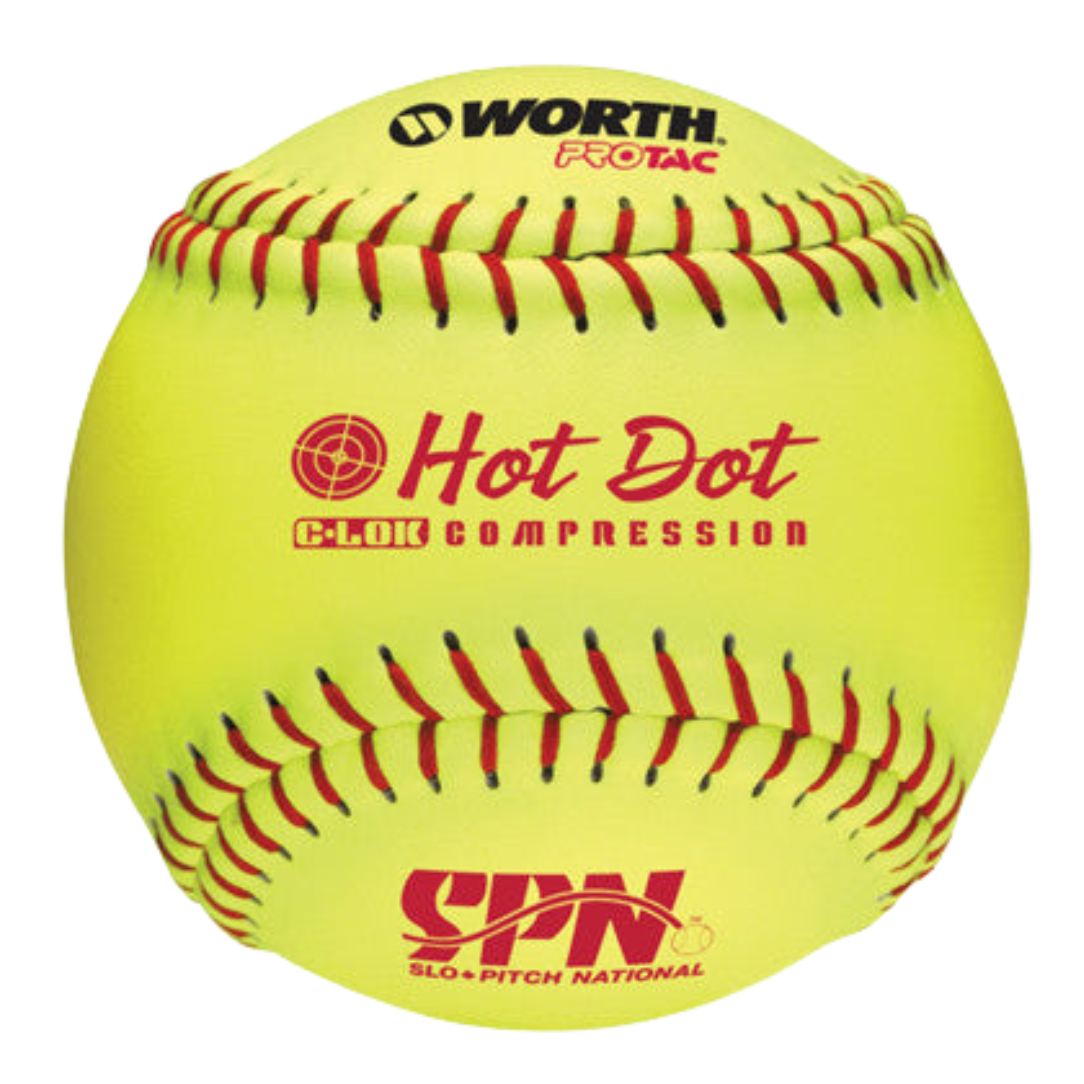 Worth Hot Dot 12'' Jaune Softball SPN12HDSY DOZEN