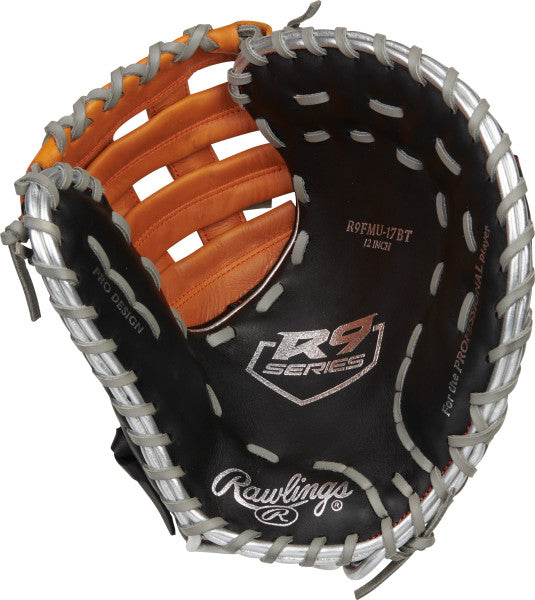 Gant de baseball Rawlings R9 Baseball" Contour Series First Baseball Mitt 12" R9FMU-17BT