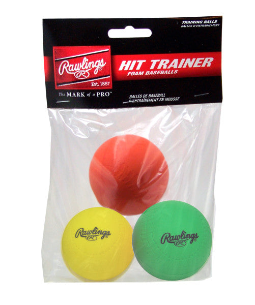 Les balles de base-ball en mousse de Rawlings HITTRAIN