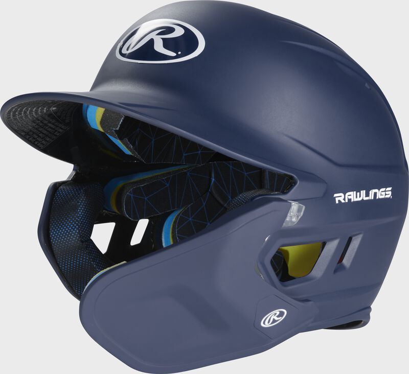 Rawlings MACH Matte Helmet w/Adj Face Guard Navy