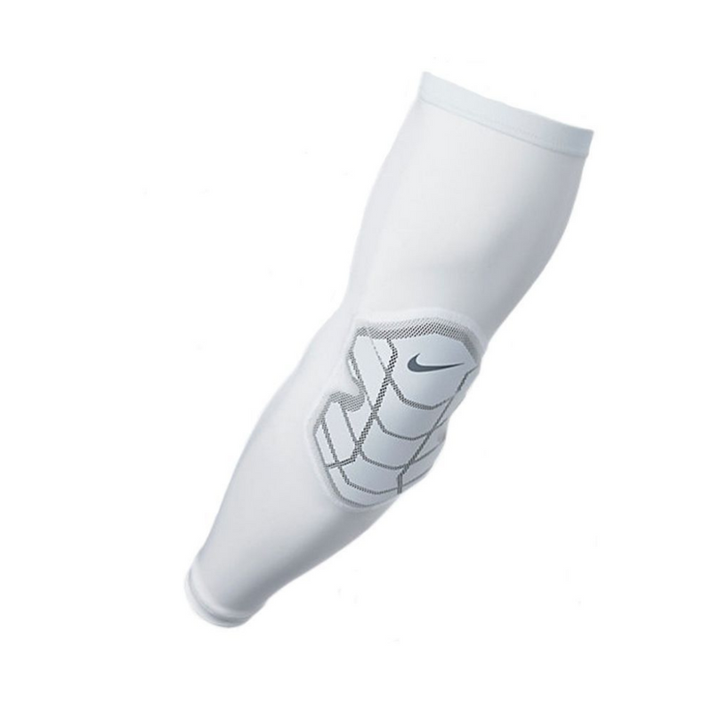 Manchette de coude rembourrée Nike Pro Hyperstrong blanche - Baseball 360