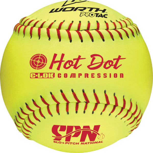 Worth Hot Dot 11'' Jaune Softball SPN11HDSY DOZEN