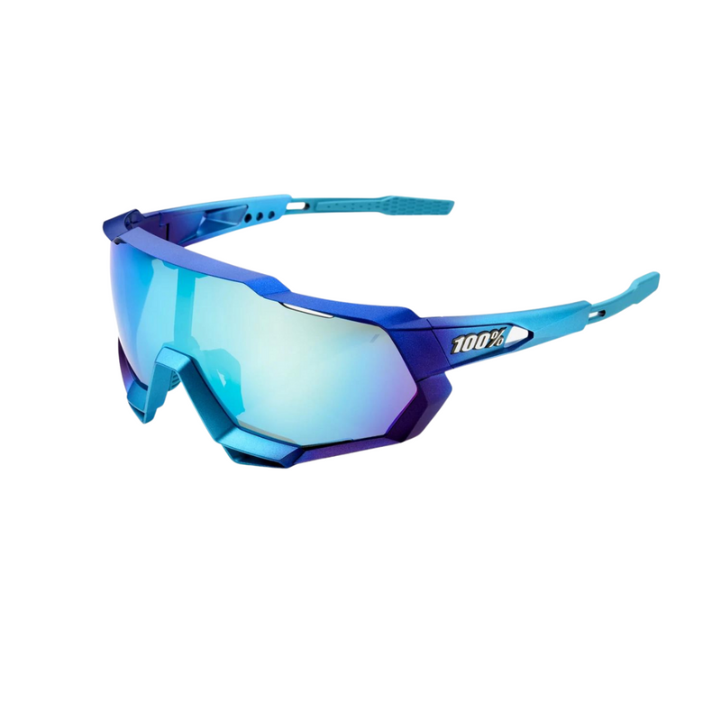 100% SPEEDTRAP - Matte Metallic Into the Fade - Blue Topaz Multilayer Mirror Lens