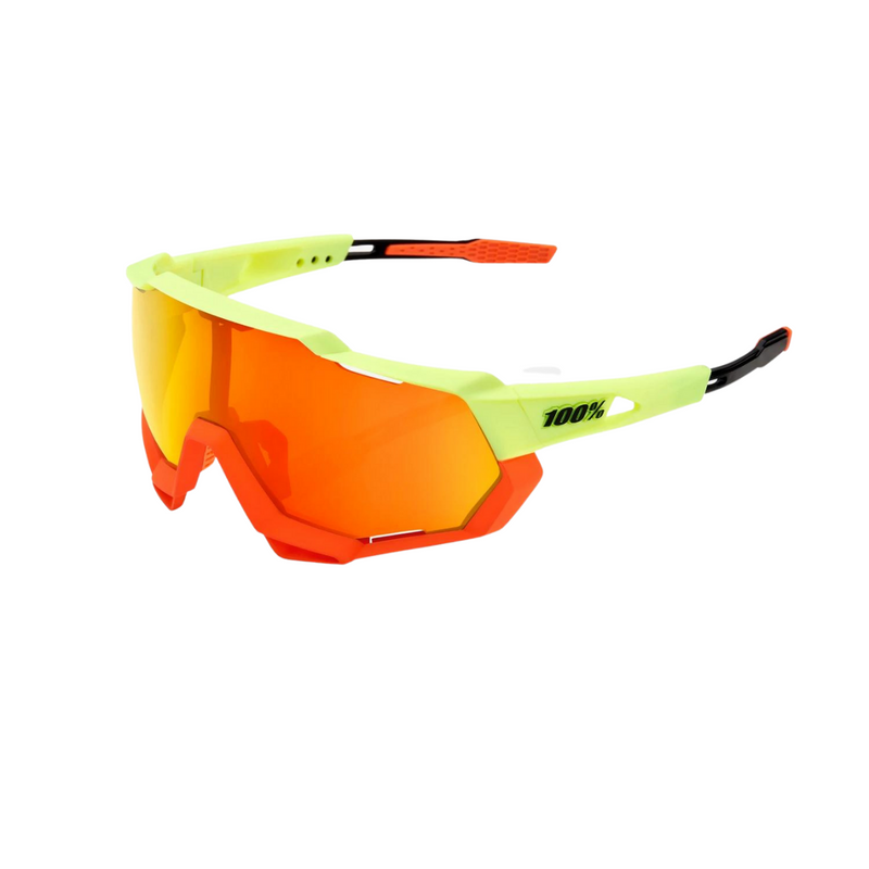 100% SPEEDTRAP - Soft Tact Oxyfire - HiPER Red Multilayer Mirror Lens